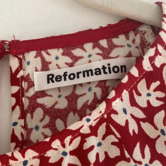 Reformation Red Floral Dress - Picture 4 of 6